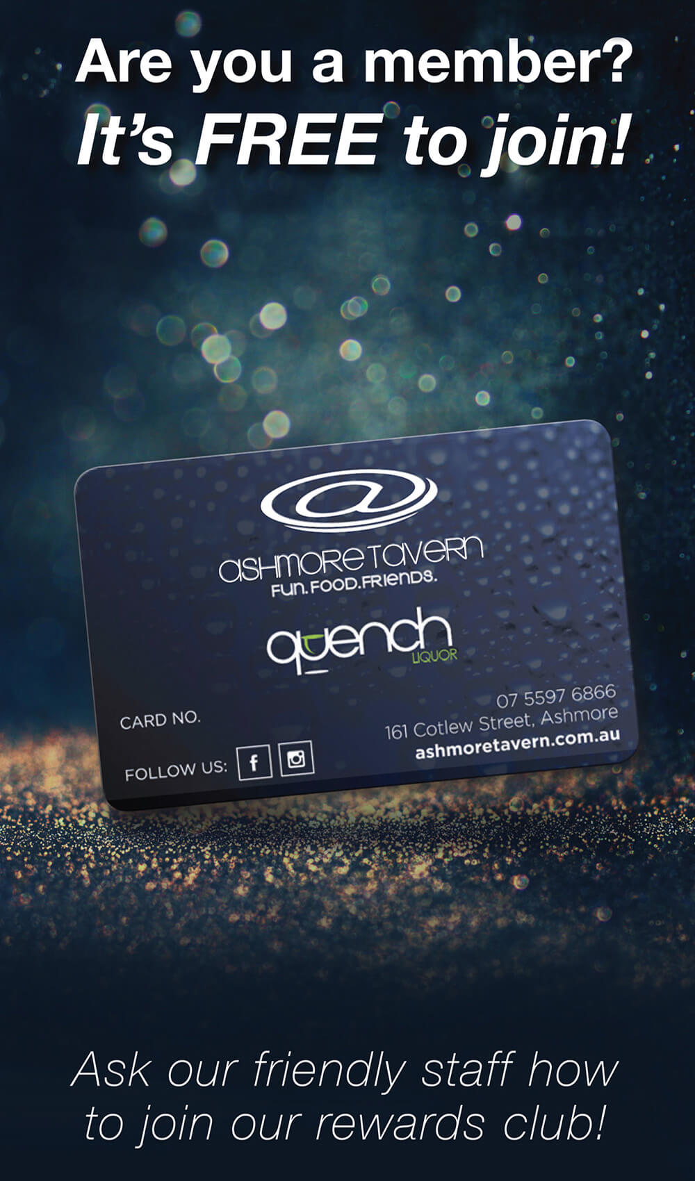 Ashmore Tavern & Quench Liquor Become A Member